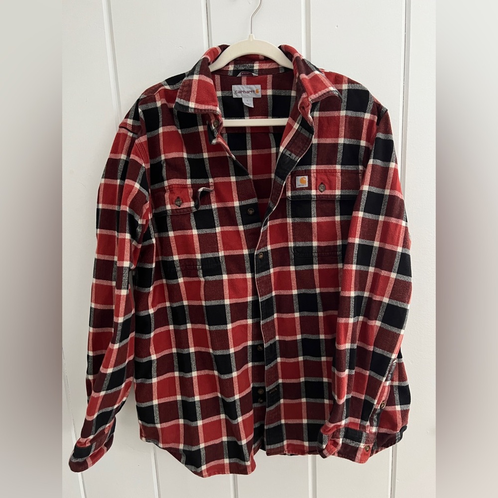 Carhartt Men's Plaid Shirt in Red and Black
